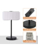 ZMH Tischleuchte in weiß 1-flammige G9 L 24cm mit Papier Lampenschirm mit Kabel