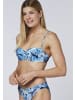 Chiemsee Bandeau Bikini Oberteil in blau/rosa