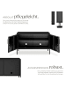 tectake Sideboard, Kippschutz, höhenverstellbare Füße, 100 x 42,5 x 65 cm