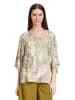CARTOON Oversize-Bluse mit Muster in Grün/Violett
