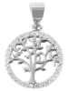 Adeliás Damen Anhänger – Lebensbaumanhänger aus 925 Silber mit Zirkonia in silber
