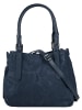 Samantha Look Handtasche echt Leder in blau