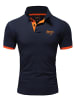 REPUBLIX Poloshirt MATEO in Navyblau/Orange