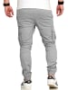 SOUL STAR Cargohose - S2LOM Chino Jogger Jeans Hose Stoffhose Freizeithose in Hellgrau