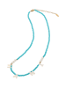 IZIA Women Necklace With Lobster Clasp in Turquoise White