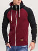 behype Sweatjacke RAGLAN in weinrot