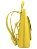 Cluty Rucksack echt Leder in gelb
