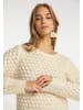 IZIA Damen Strickpullover in Wollweiss