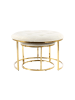 Kayoom Hocker Becky 825 2er-Set in creme - gold