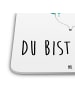 Mr. & Mrs. Panda Gläseruntersetzer Einhorn Sänger mit Spruch in Weiß