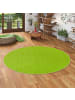 Snapstyle Velours-Teppich Joy Rund in hellgrün