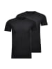 Ragman T-Shirt 2er Pack in Schwarz