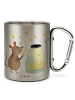 Mr. & Mrs. Panda Outdoor Tasse Maus Sterne ohne Spruch in Silber