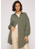 SASSYCLASSY Ultra Oversize Musselin-Blusenhemd lange Variante in Khaki