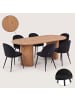 ebuy24 Essgruppe Kyoto Natur, schwarz 210 x 100 cm