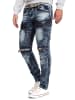 Cipo & Baxx Herren Regular Fit Jeans Stonewashed in Blue