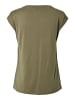 Pieces T-Shirt mit V-Ausschnitt in Grape Leaf