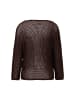 Zero  Lochstrick-Pullover mit Glitzersteinen in Chicory Coffee