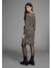 Laura Scott Jerseykleid in schwarz-creme-gemustert