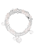 Lulu & Jane Armband aus Metall-Legierung mit Süßwasser-Zuchtperle in silber
