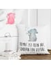 Mr. & Mrs. Panda Kissen 40x40 Elefant Seifenblasen mit Spruch in Weiß