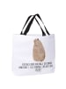 Mr. & Mrs. Panda Tote Bag Murmeltier mit Spruch in Weiß