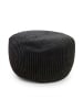 relaxdays Pouf in Schwarz - (H)35 x Ø 50 cm