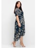 sheego Chiffonkleid in nachtblau-gemustert