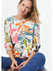 GOLDNER Sweatshirt Sweatshirt mit U-Boot-Ausschnitt in bunt / gemustert