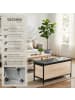 tectake Sitztruhe Calico Kunstlederbezug, Industrial Holz hell, Eiche Sonoma