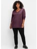 sheego Langarmshirt in burgund