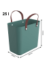 Rotho Albula 2er-Set Einkaufskörbe Taschen 25l in Mistelgrün