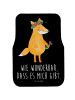 Mr. & Mrs. Panda Automatte Fuchs Blumen mit Spruch in Schwarz