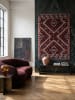 KADIMA DESIGN Hochflor-Teppich Flauschig TAFRAUT Berber Wohnzimmer Wohnlich in Rot