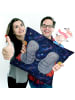 Mr. & Mrs. Panda Kissen Sternzeichen Zwilling Design ohne Spruch in Weiß