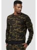 EGOMAXX Sweatshirt Pullover ohne Kapuze mit Armtasche in Camo Grün