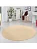 Hanse Home Runder Teppich Uni Fancy rund beige