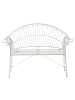 Beliani Gartenbank GUALEA in Weiß - (W) 130 x (H) 97 x (L) 61 cm