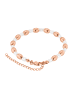 Steel_Art Armband mit Perle Maya silberfarben poliert in rosegoldfarben