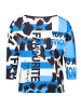 Betty Barclay Printshirt mit Seitenschlitzen in Dunkelblau/Blau