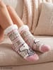 Snoopy The Peanuts Snoopy Hüttensocken Haussocken warme Kuschelsocken in rosa