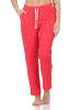 NORMANN Damen Pyjama Hose lang Mix & Match in pink