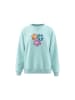 IZIA Women Sweatshirt in Aqua