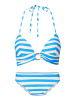 Linga Dore padded bikiniset Triangle in Ortensia blue stripe