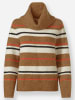 Heine Streifenpullover in camel-ecru-geringelt
