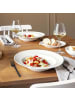 Villeroy & Boch 4er Set Pastateller Flow ø 30 cm weiß in weiß