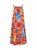 aleida Women Dress in Red Multicolor