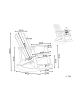 Beliani Schaukelstuhl ADIRONDACK in Blau - (W) 76 x (H) 100 x (L) 94 cm