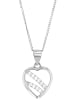 Adeliás Damen Anhänger – Herz Herzanhänger aus 925 Silber mit Zirkonia in silber