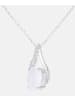 Diamant L'éternel Halskette mit Anhänger aus 375 Weißgold mit Diamant mit Opal